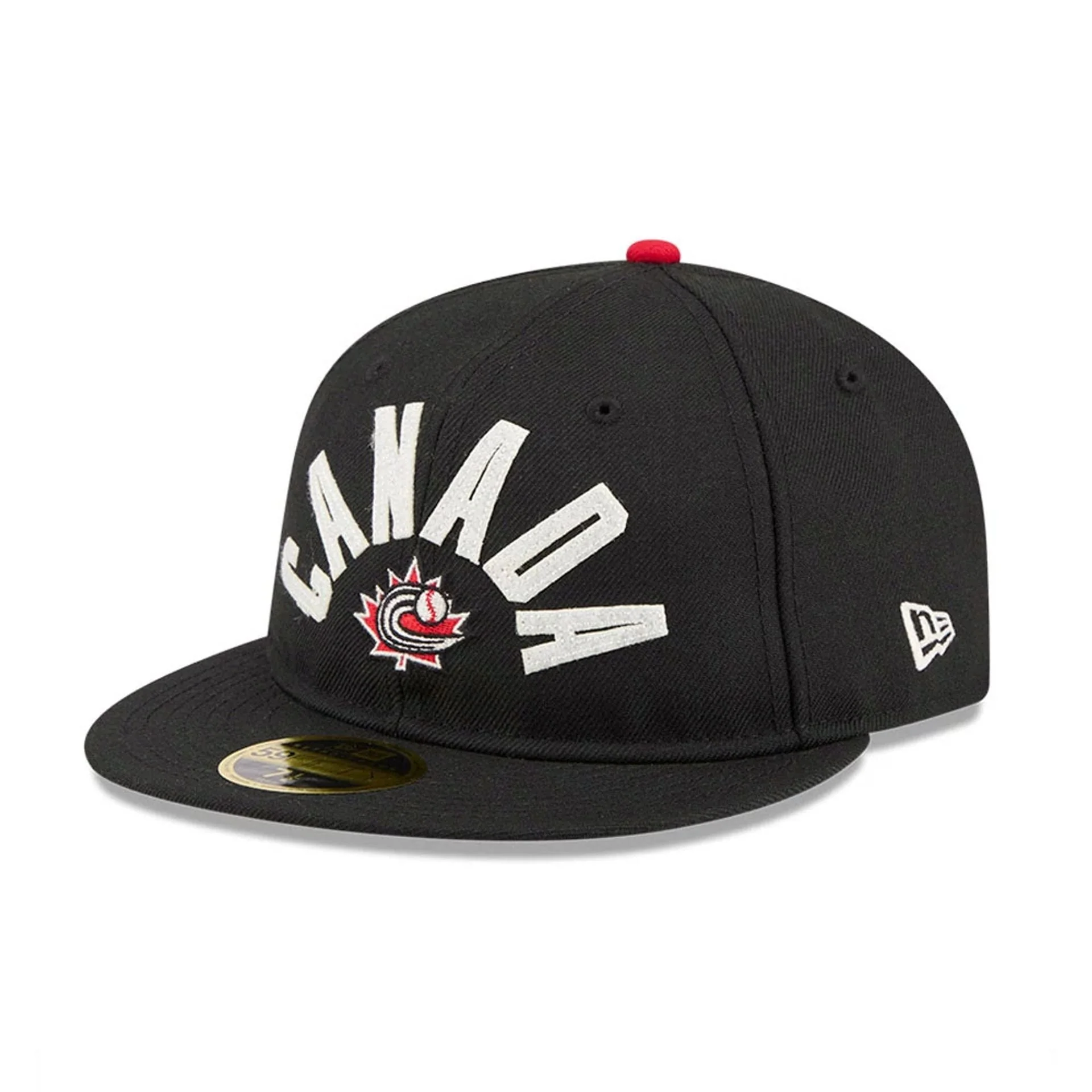 WBC Canada Classical Script Black Retro Crown 59FIFTY Fitted Cap - Image 4