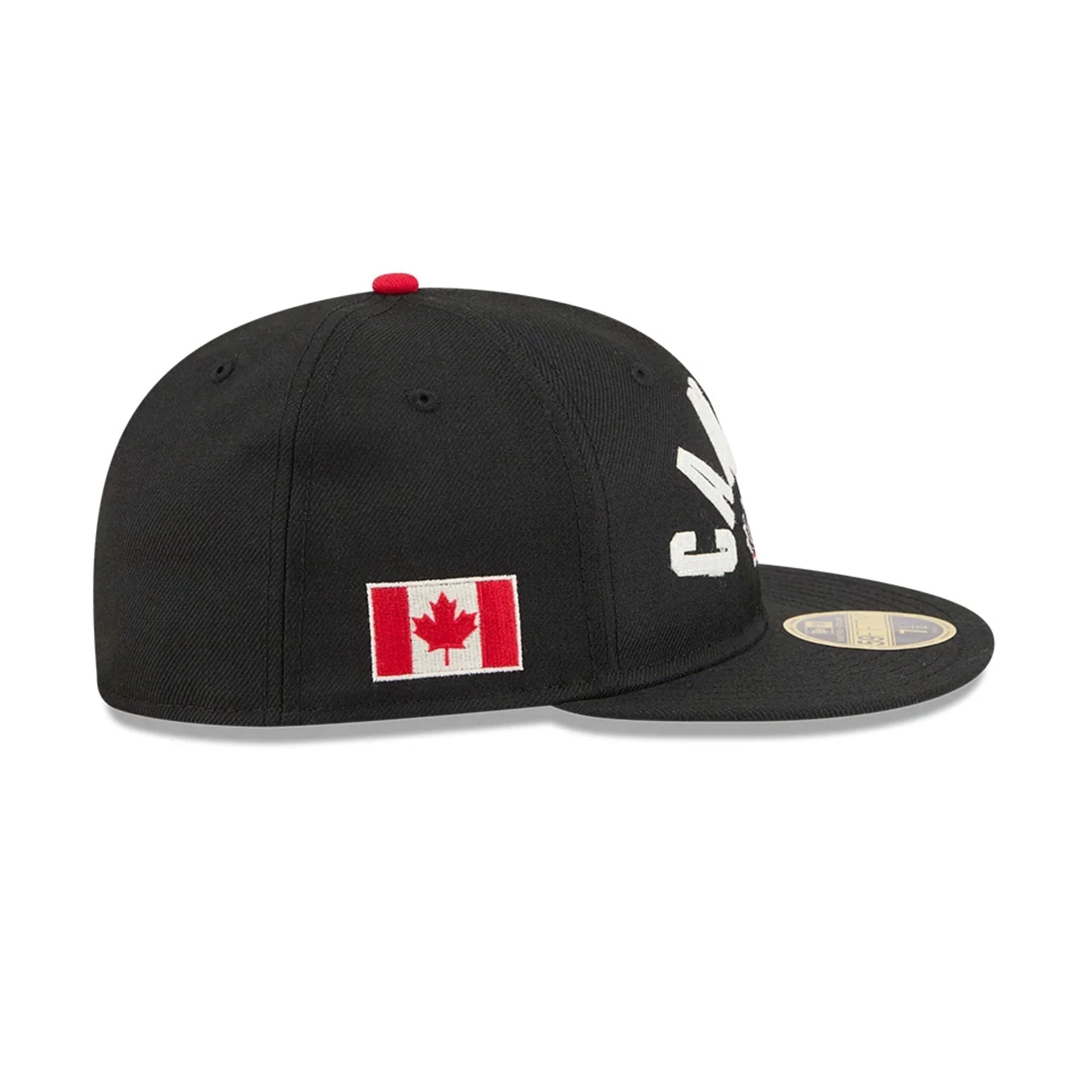 WBC Canada Classical Script Black Retro Crown 59FIFTY Fitted Cap - Image 5