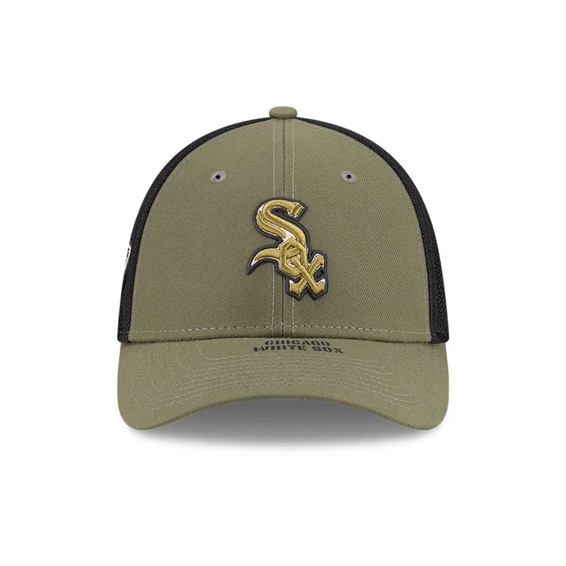 White Sox MLB Armed Forces Day 2026 Green 39THIRTY M-Crown Stretch Fit Cap - Image 2