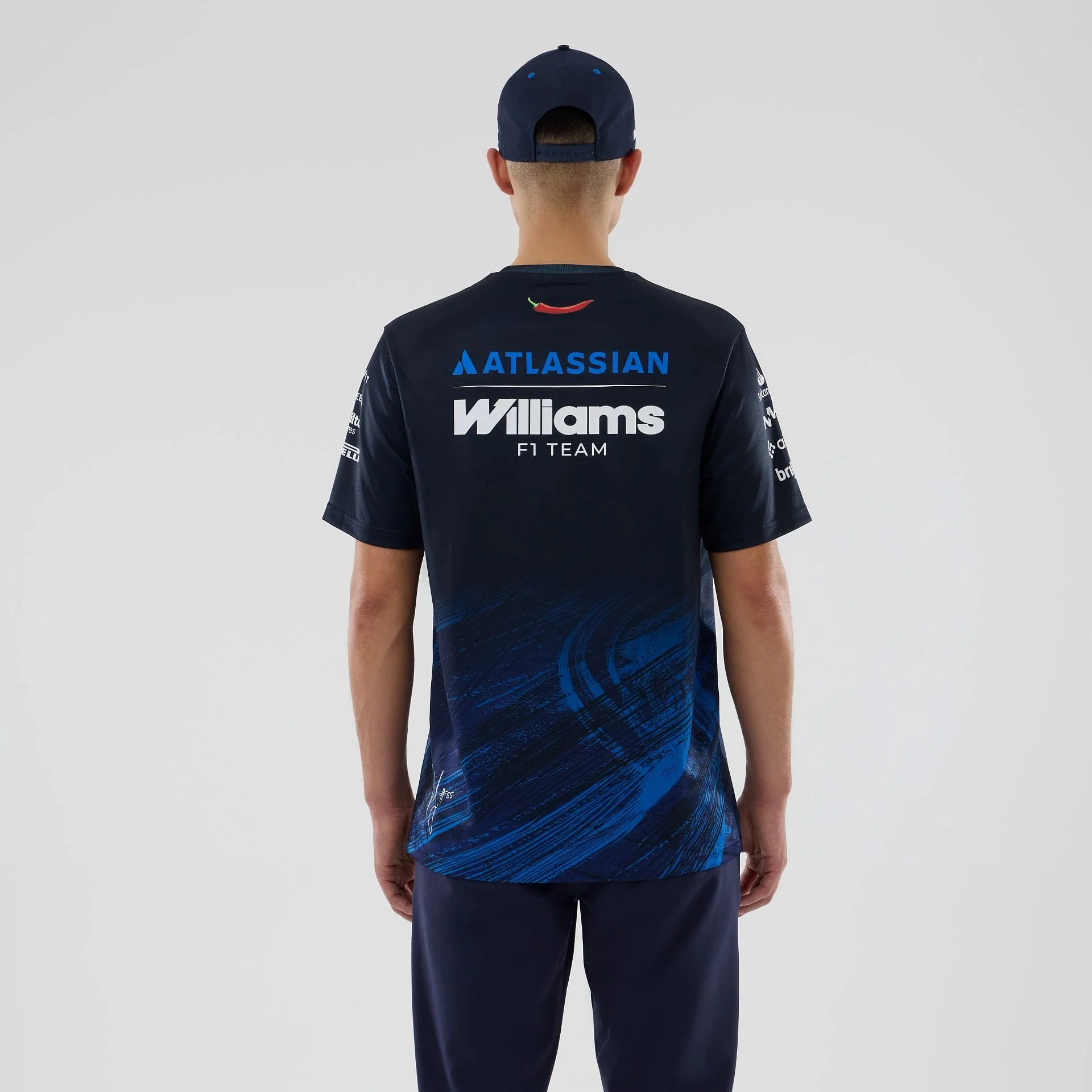 Williams Carlos Sainz Navy Tech T-shirt - Image 2