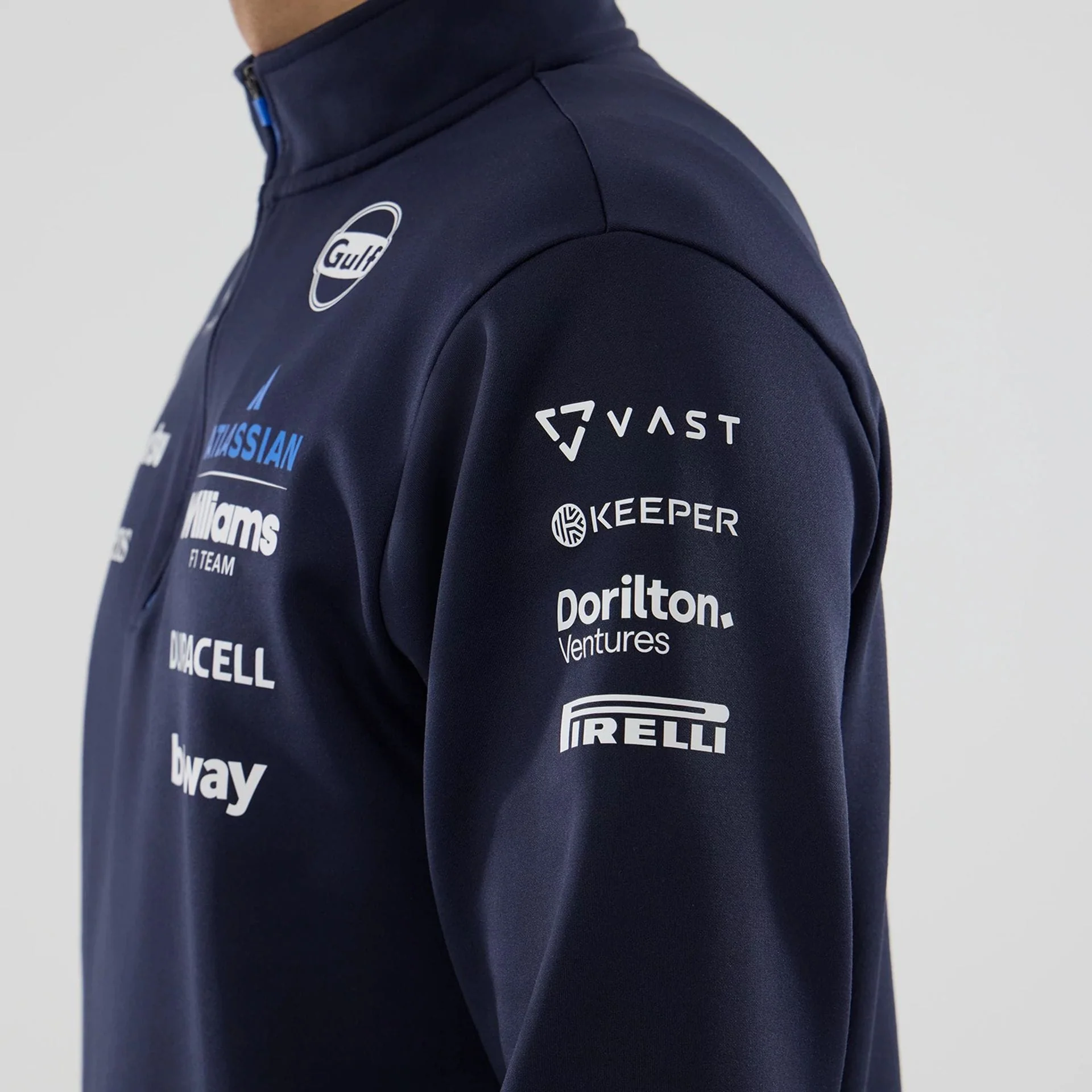 Williams Navy Mid Layer 1/4 Zip Sweater - Image 3