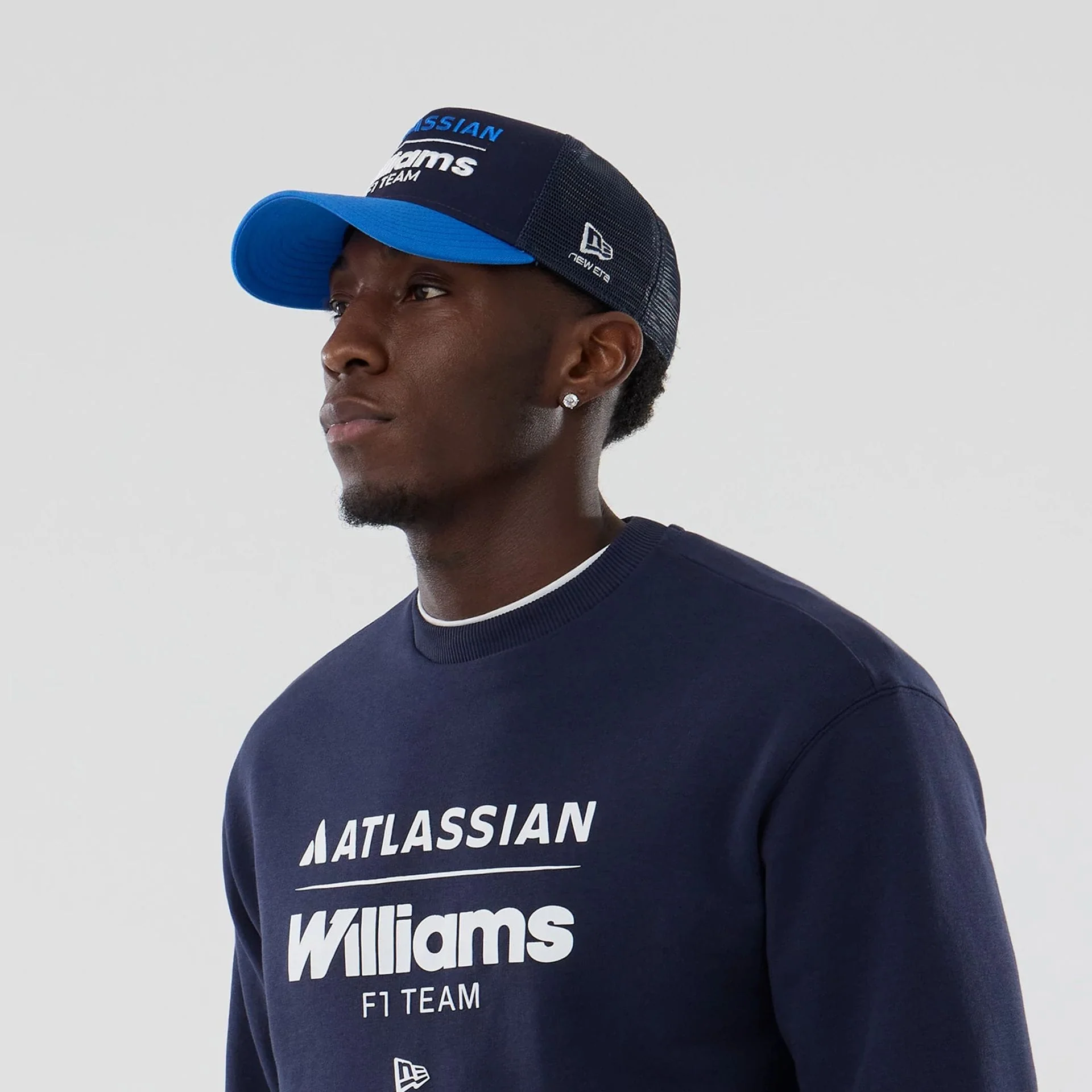 Williams Navy Oversized Crewneck Sweater - Image 6