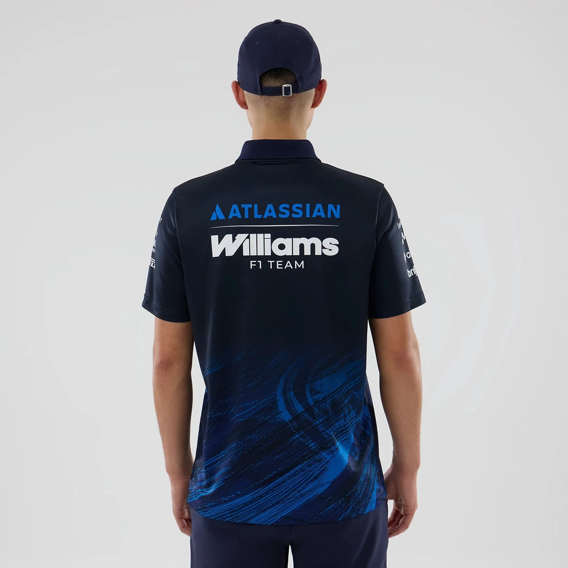 Williams Navy Tech Polo T-shirt - Image 2