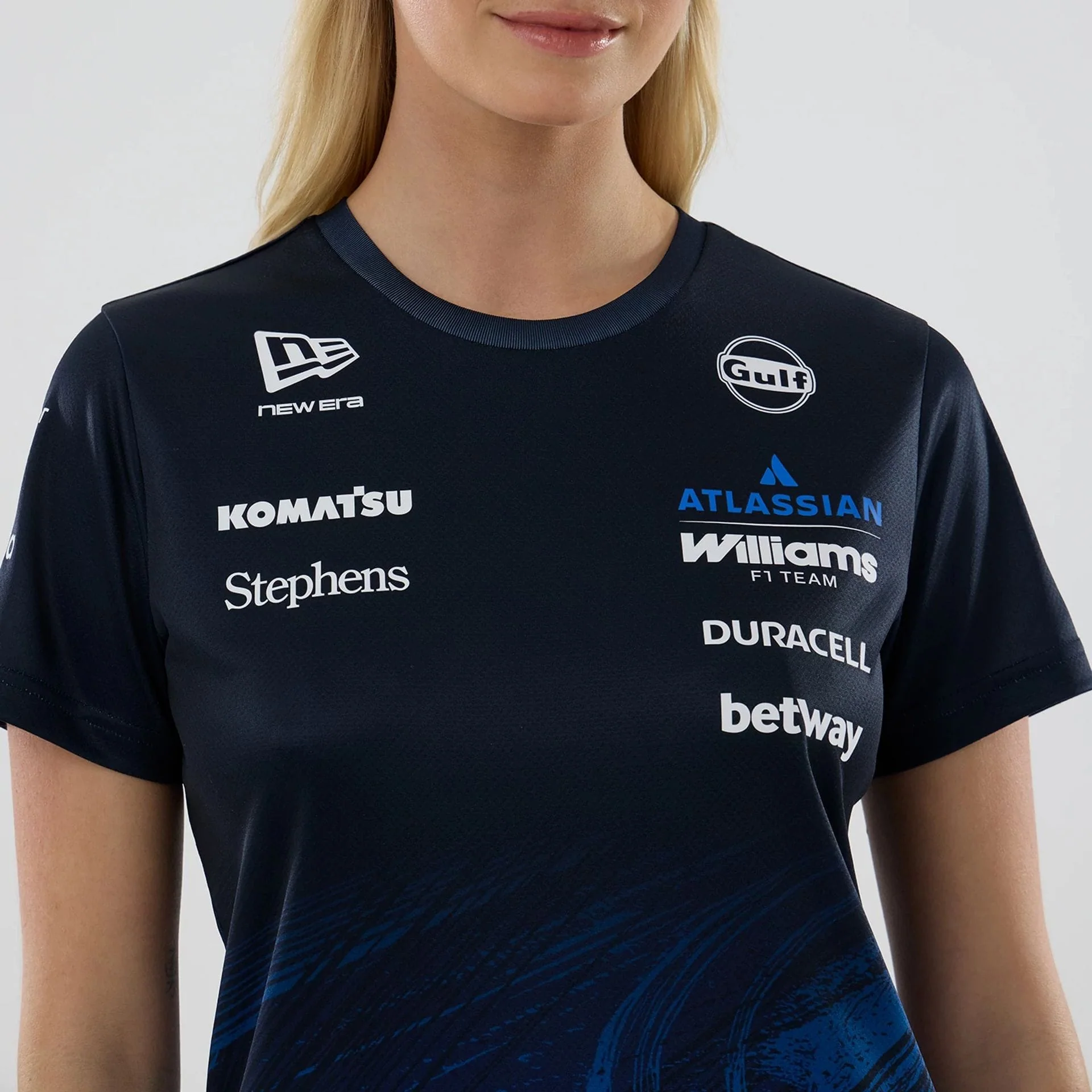 Williams Womens Alex Albon Navy Tech T-shirt - Image 3