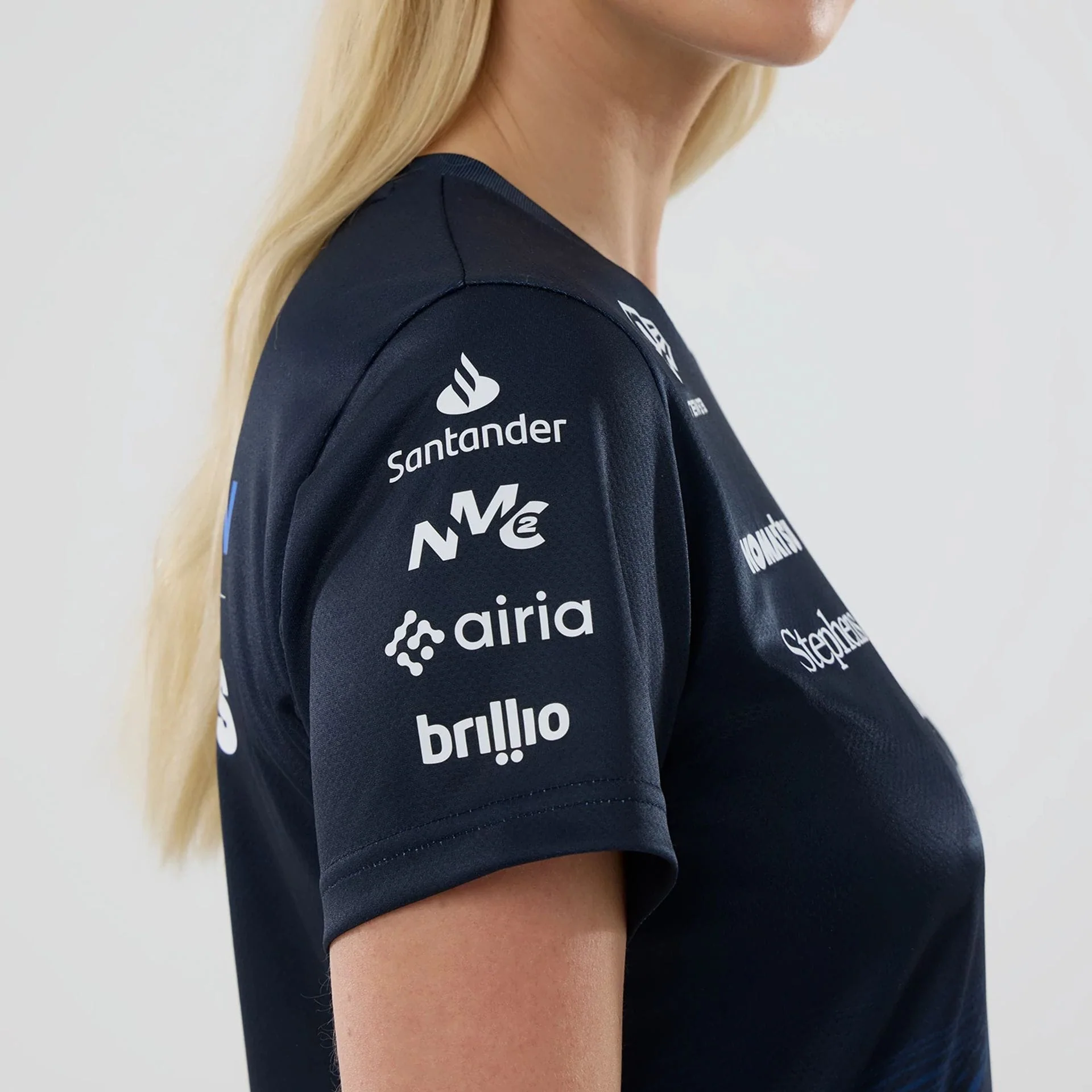 Williams Womens Alex Albon Navy Tech T-shirt - Image 5