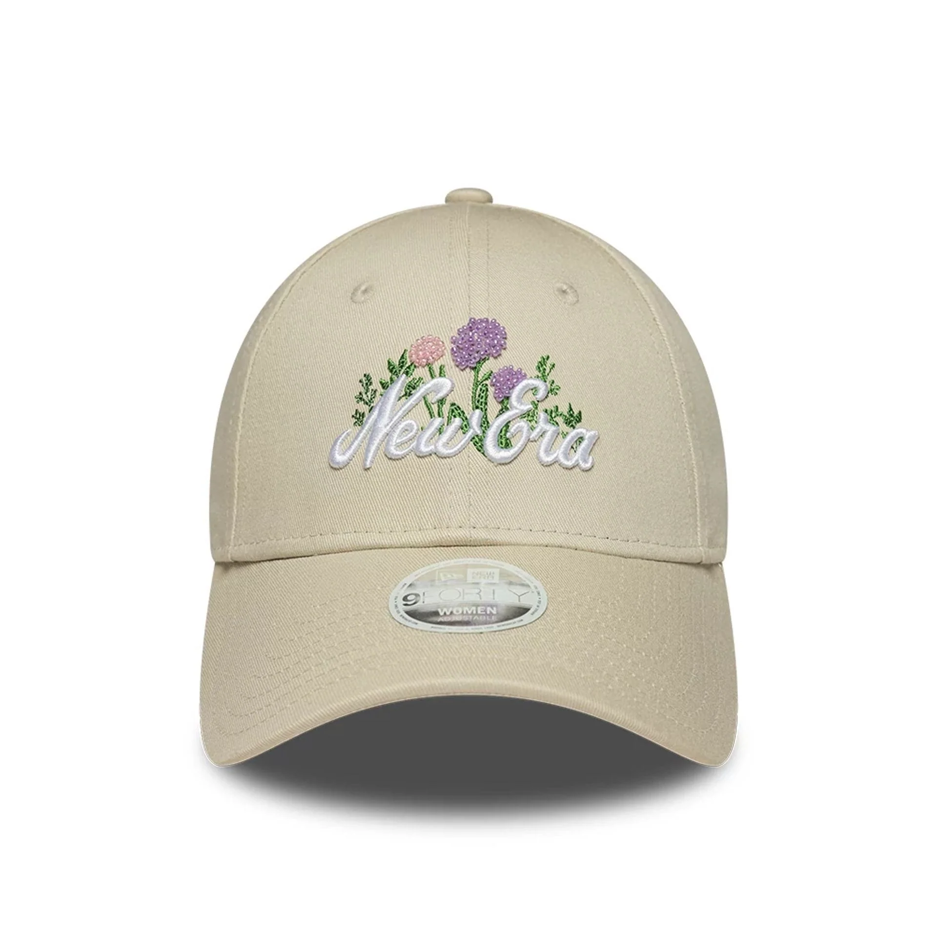 Womens New Era Beaded Light Beige 9FORTY Adjustable Cap - Image 2