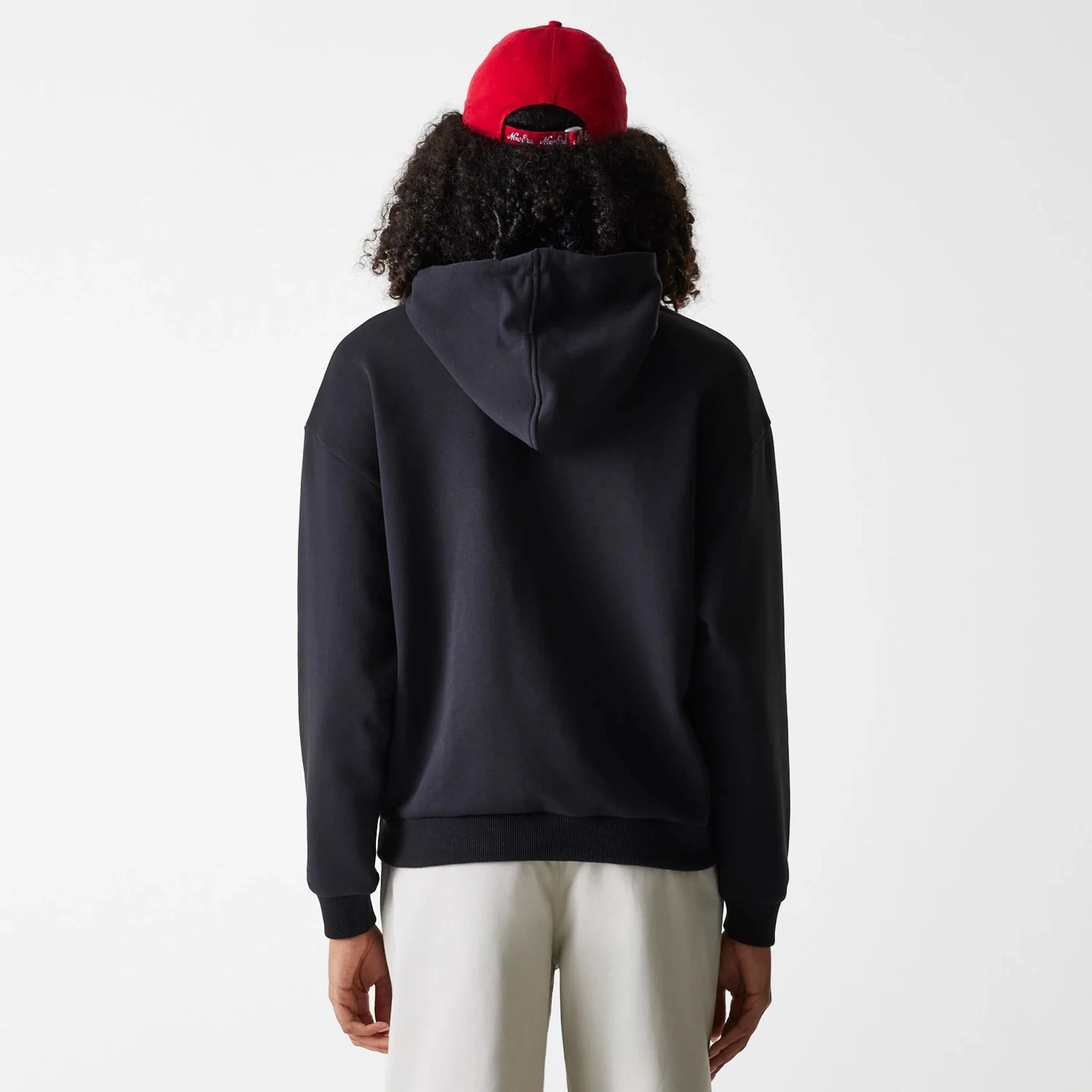 Womens New Era Crest Black Pullover Hoodie - Image 2