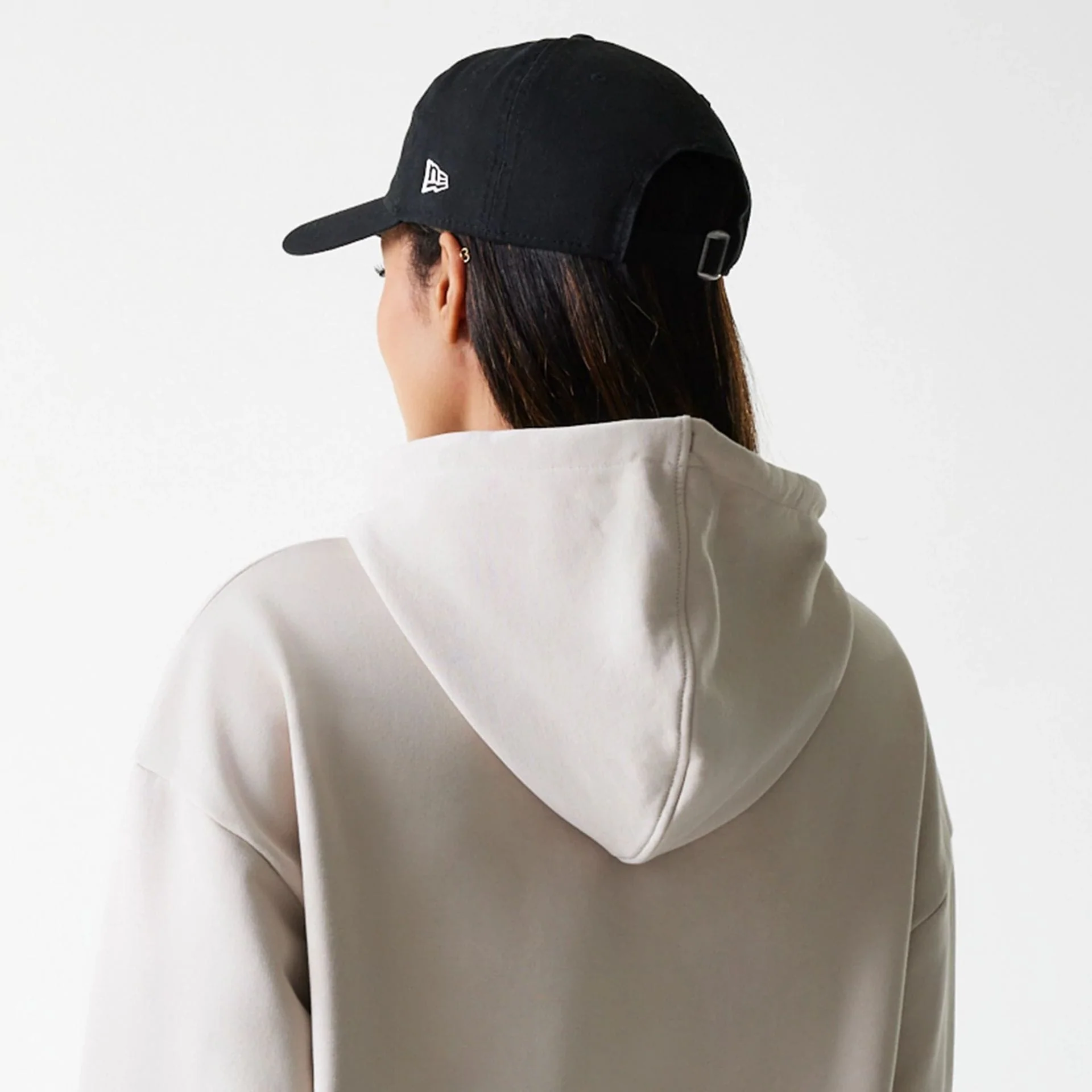 Womens New Era Crest Light Beige Pullover Hoodie - Image 7