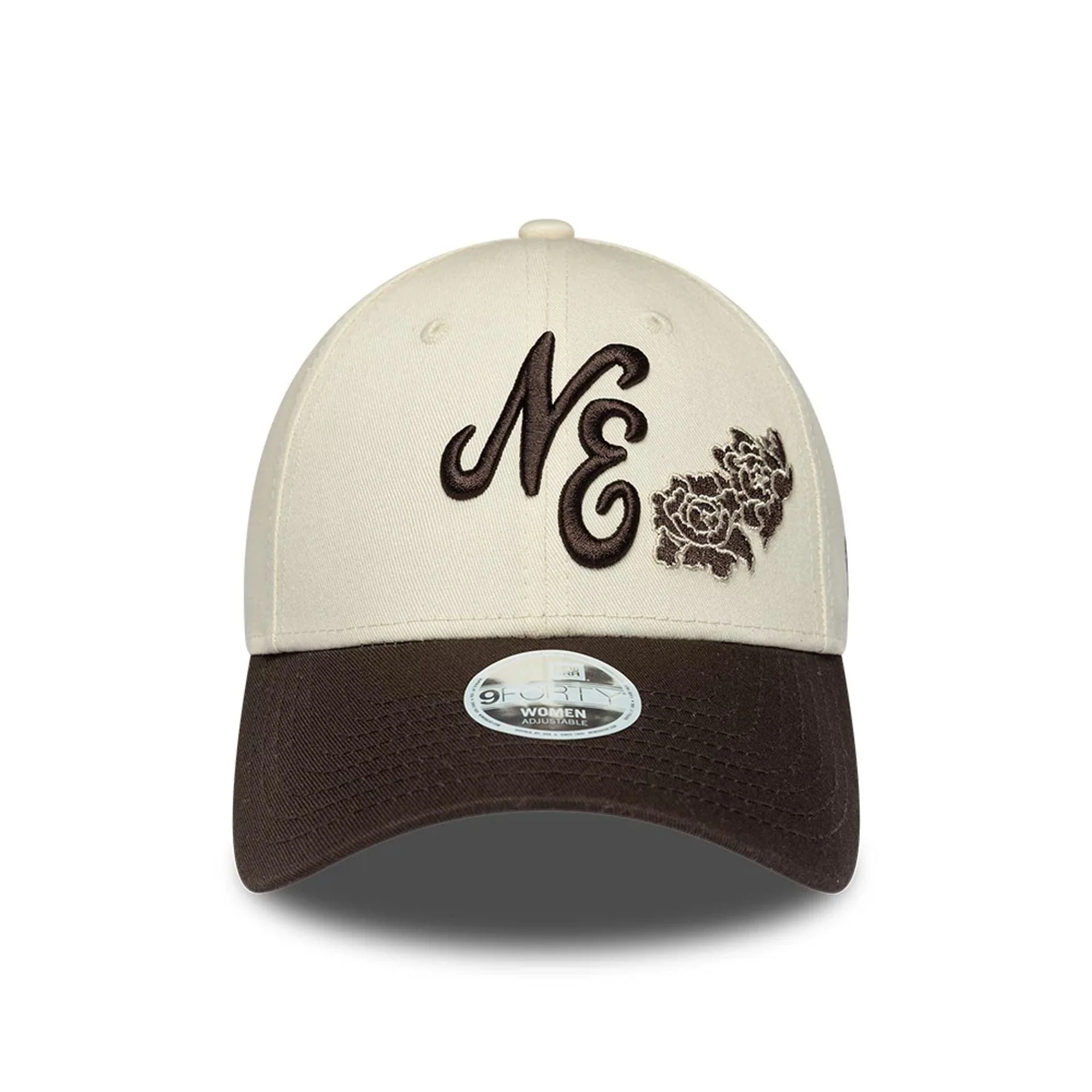 Womens New Era Floral Light Beige 9FORTY Adjustable Cap - Image 2