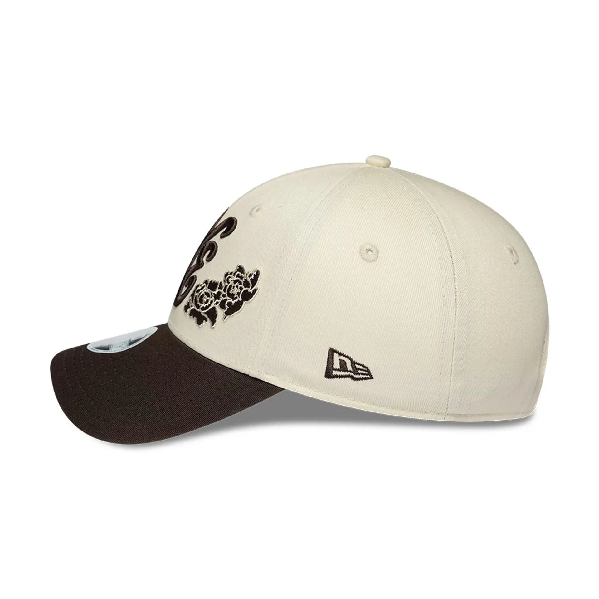 Womens New Era Floral Light Beige 9FORTY Adjustable Cap - Image 5