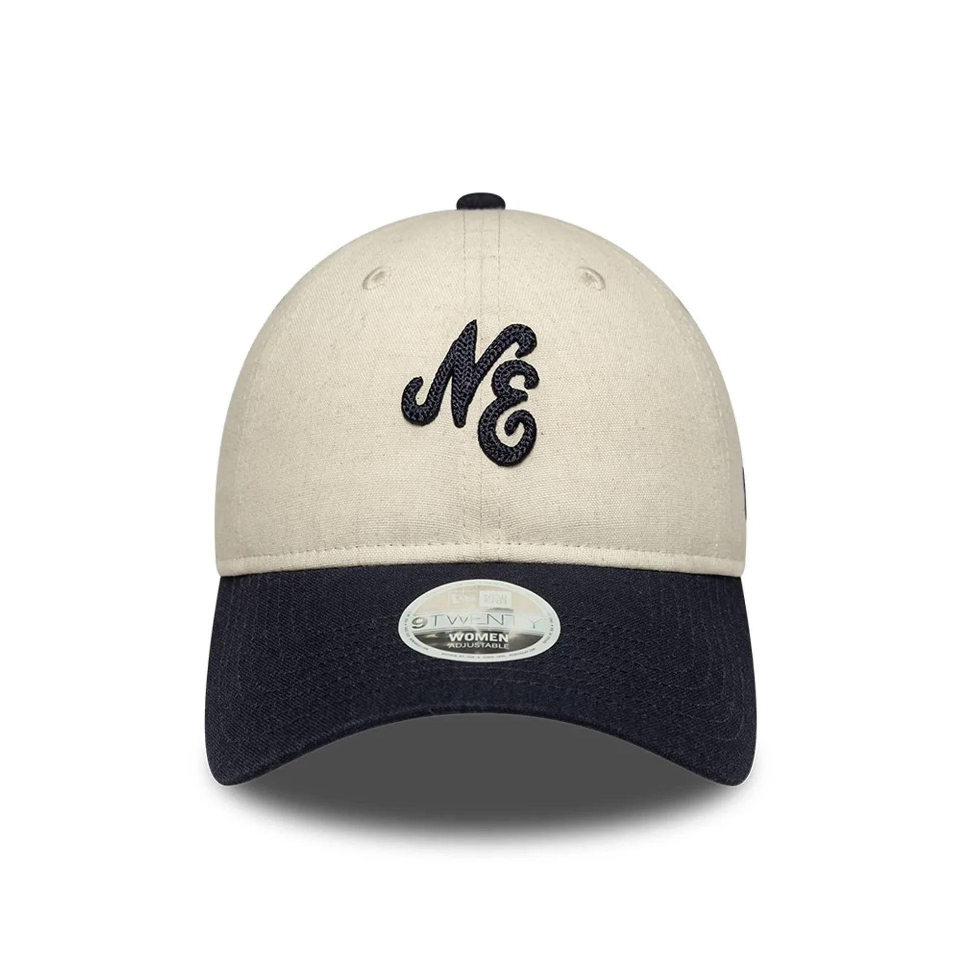 Womens New Era Linen Navy 9TWENTY Adjustable Cap - Image 2