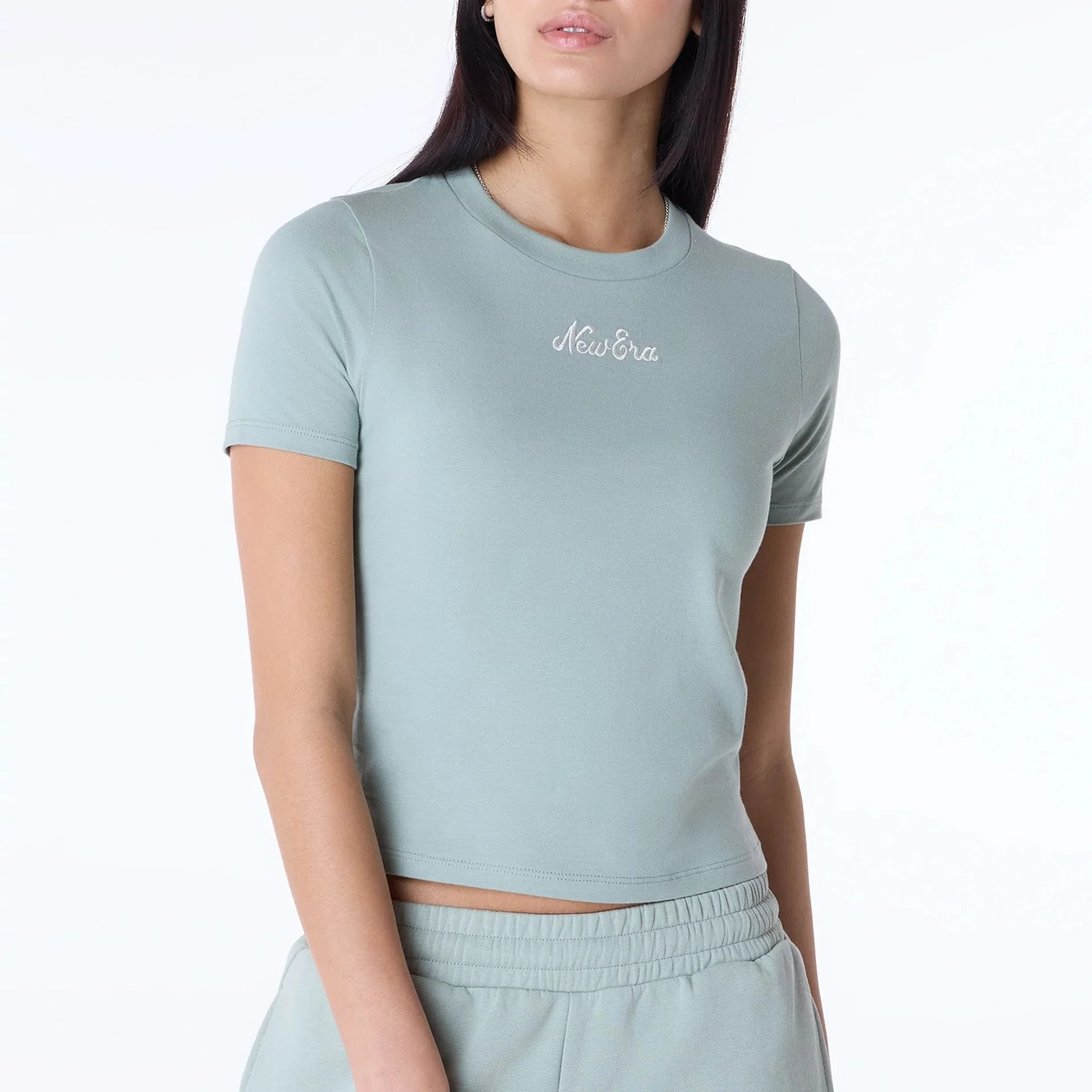 Womens New Era Slim Pastel Green T-Shirt - Image 5