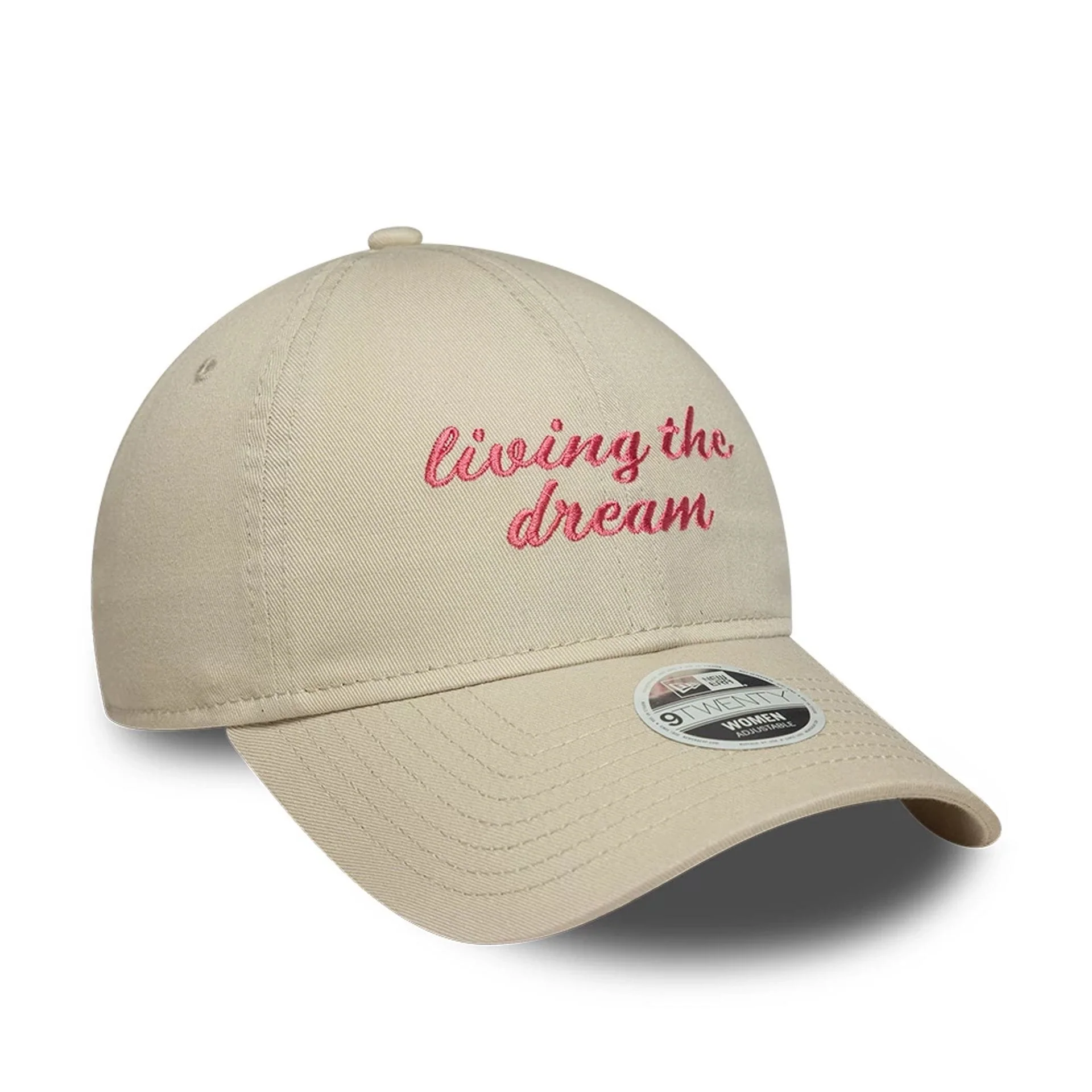 Womens New Era Slogan Cream 9TWENTY Adjustable Cap - Image 3