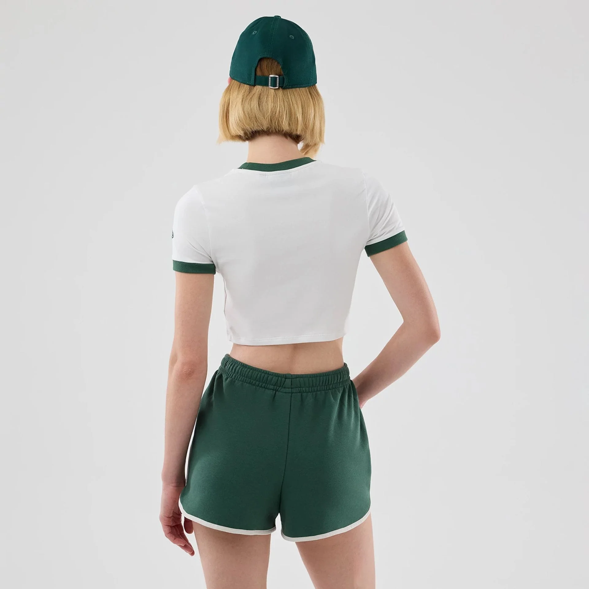 Womens New Era White Cropped Slim T-shirt - Image 2
