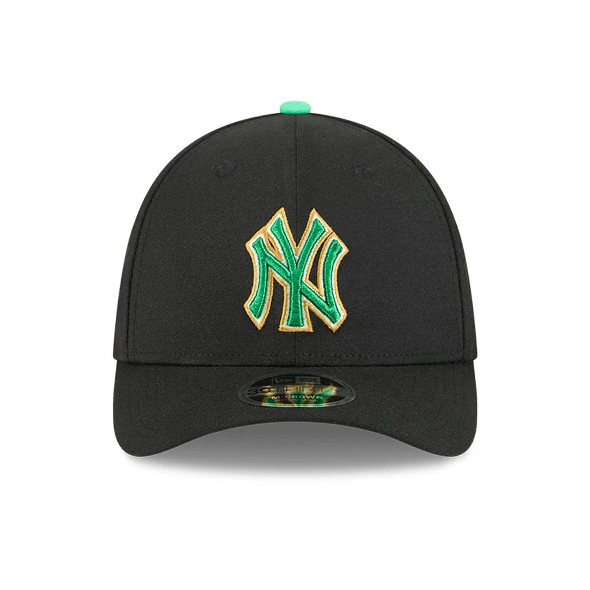 Yankees MLB Saint Patrick's Day Black 39THIRTY M-Crown A-Frame Stretch Fit Cap - Image 2