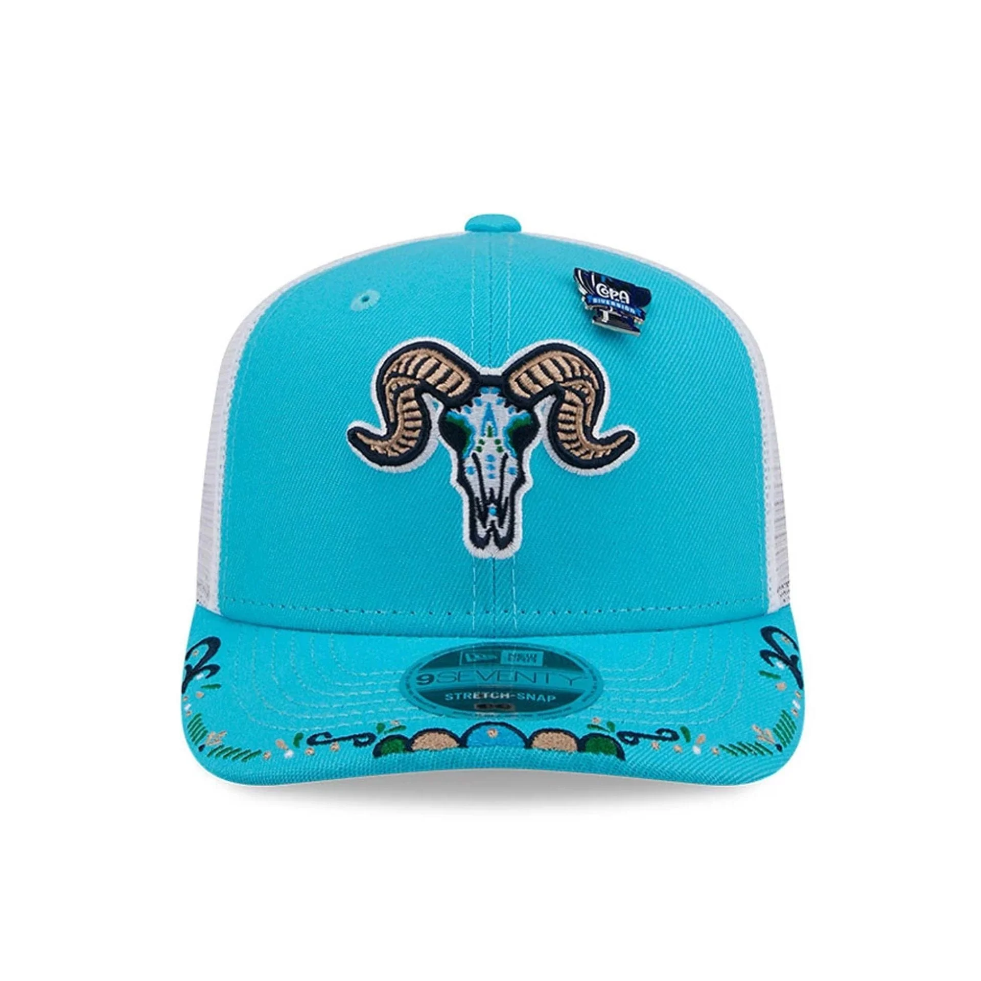 Yard Goats MiLB La Copa 2026 Bright Blue 9SEVENTY Stretch Snap Adjustable Cap - Image 3
