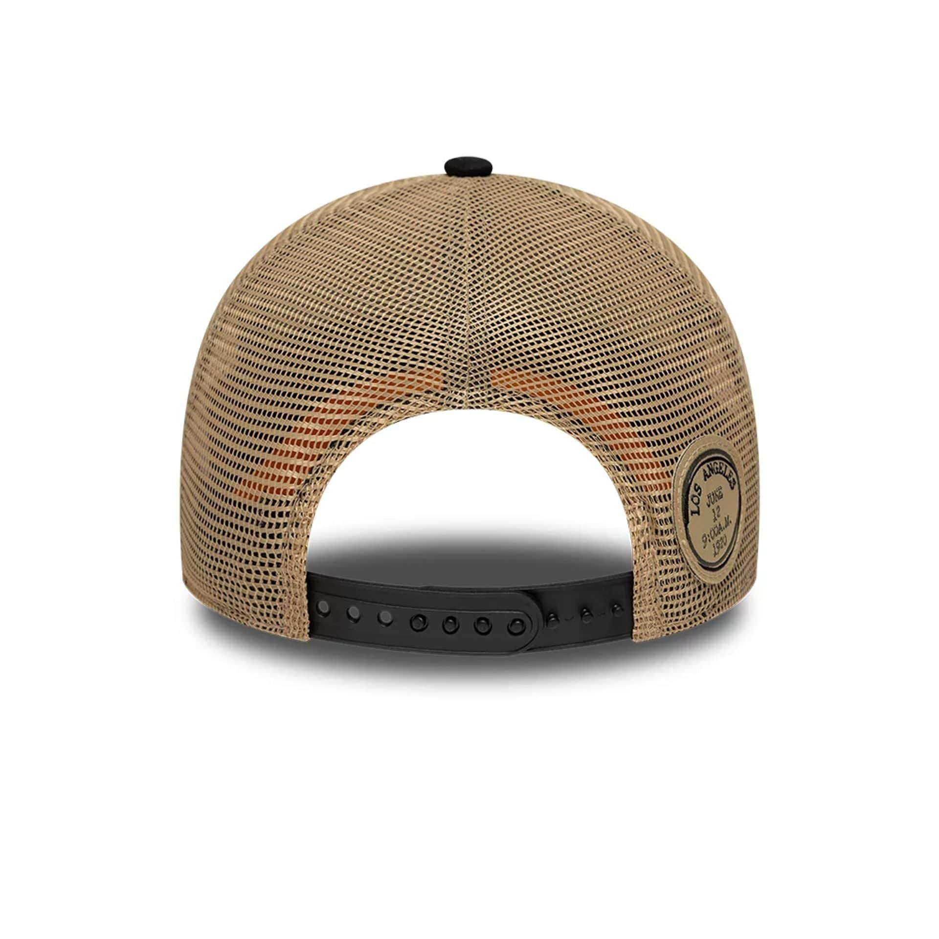 Youth New Era Location Light Beige 9FORTY A-Frame Trucker Adjustable Cap - Image 4